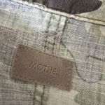 Mother Shirt Womens XS Green Linen Lyocell Camouflage Loose Veteran Button Up Photo 2