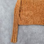 FAVLUX  Yellow Crop Chenille Ribbed Sleeve Y2K VTG Academia Cozy Sweater Small Photo 3