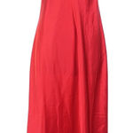 Daily Drills  Red Silk Midi Slip Dress Size M NEW Photo 0