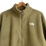 The North Face  Sherpa Fleece Pullover Half Zip Sweater Womens Large Olive Green Photo 1