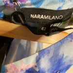 NEW Nara Milano Blue Floral Maxi Silk Dress With Halter Neck US Size 6 Photo 1