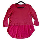 Michael Kors Michael  red crewneck blouse chiffon bottom size s Photo 0