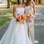 Birdy Grey  Bridesmaid Dress Neutral Satin Champagne Photo 2