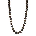 Very Rare Vintage Silver Copper & Brass Native Pearls Single Strand Necklace Gold Photo 1