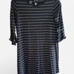 Sundry  by Anthropology Black and White Striped T shirt dress sz Medium Photo 2