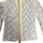 Vintage Avon Fashion Women's White Floral Lace Collared Button Up Shirt Photo 5