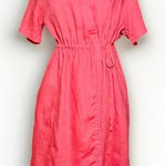 Athleta Playa Wrap Dress women’s 6 100% Linen Tie Waist NWT coastal summer chic Photo 0