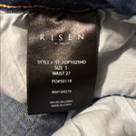 Risen Frannie Palazzo Raw Hem Jeans Size 5/27 Dark Wash Wide Leg Cropped EUC Photo 7