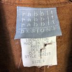 VTG Rabbit Rabbit Rabbit Designs Maxi Dress Sz 6 Brown Cotton Belted Western Photo 8