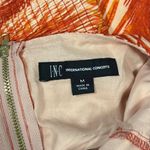 INC Womens Summer Palm Print Ruffled Crop Top With Back Zipper Size M Red Size M Photo 6