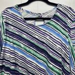 Roaman's Womens Top 2X 100% Cotton Breathable Casual Everyday Wear Comfort Blue Photo 2