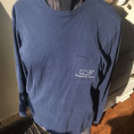 Vineyard Vines  navy whale outline long sleeve top Photo 0