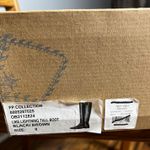 Free People NEW  Black Brown Like Lightning Tall Boots Size 8 Tortoise Riding Photo 5