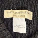 Baltic Inspirations Wool Ribbed Knit Poncho Sweater Lagenlook Minimalist OS Gray Size undefined Photo 3