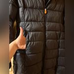 Save The Duck Ultra Light Long Puffer Jacket in Black Photo 5