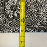 Tacera Floral Dress Black/White 1/2 Sleeve Stretchy Knee Length Sz S Fitted # Photo 6