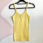 Abercrombie & Fitch Vintage  Yellow Tank Top Layering Preppy Logo Medium Photo 1
