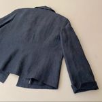 Talbots Blue Linen Open Blazer Flip Up Cuff Handcuffs Photo 5