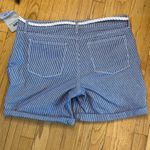 Riders By Lee Lee Riders denim shorts blue and white stripe+belt, Size 18 Photo 4