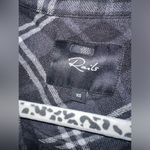 Rails Bianca Grey Black Metallic Plaid Top Tunic EUC Size XS Photo 6