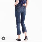 J.Crew Blue Whiskered Cutoff Hem 9 Inch Billie Demi Boot Crop Jeans Size 27 Photo 1