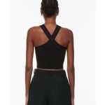 Babaton Aritzia Rib-knit cross-front halter top Black Size M Photo 5