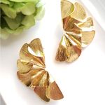 ZARA New!  Fan Earrings Photo 4