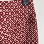 Moschino  Woven Red White Lattice Print Retro Short Skirt Women's Size 6 Photo 1