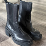 Ash  Black Leather Combat Boots Chic Platform Photo 0