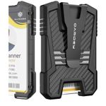 Oaridey Carbon Fiber Badge Holder/Id Card Holder/Portable Travel Wallet with Man Photo 1