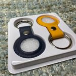 Genuine Leather Induction Keychain Holder Case for AirTag (2 Pack) Photo 2