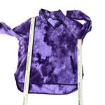Green Tea Fleece Pullover Womens XL Purple Tie Dye Snap Neck Pockets Used Photo 8