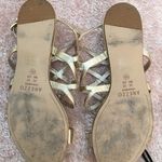 Arezzo Gold metallic Caged strappy sandals Gold Size 6 Photo 3