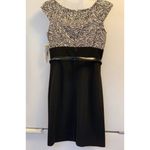 Zebra Print London Style Misses Career Dress Black Size 8 Photo 2