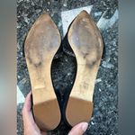 J.Crew Black Suede d'Orsay Flats with Silver Glitter Bow Women’s Size 9 Photo 11