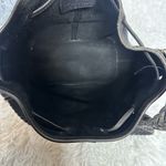 Brighton Black Leather Drawstring Bag Photo 8