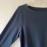 J.Jill Sz Lp or L reg Black Supima Boat Neck Blouse Pullover Long Sleeve Tee Photo 3