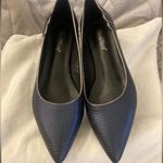 New , Lavishly Paris Buenos Aires Navy Iridescent Pointed Toe Heels Blue Size 7.5 Photo 6