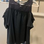 Gypsies moon dust soft loose pants w/a navy blue off shoulder blouse LC brand Size undefined Photo 3