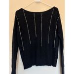 Marciano‎ Los Angeles Black Mohair Sweater White Pearl Bead Detail Womens Small Photo 2