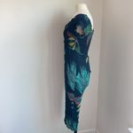 Patrons of Peace Jumpsuit Romper Womens Sz Medium Green Tropical Leaf Print Vaca Photo 4