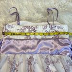 Morgan & Co Light Purple Floral Print Dress Size 9/10 Fairycore Feminine Wedding Photo 14