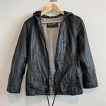 wilson's leather Black leather Wilson Leather Jacket With Hoodie  Photo 0