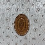 POLLINI Purse Beige & brown logo leather crossbody purse shoulder handbag 15x11 Photo 1