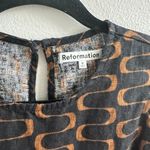 Reformation Sommer Linen Dress Brown Linguini Pattern Belt & Pockets Photo 3