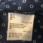 Alfani  Colorblock Blue Button Down Top Photo 5