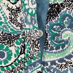 Charter Club Golf Sleeveless Top Paisley Button Front Size 10 Blue Green Photo 3