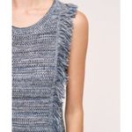 Anthropologie  Holding Horses Blue Fringed Kint Sweater Dress Small Photo 2
