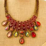 Macy's Macy’s Red & Gold statement necklace Photo 1