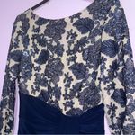 Ralph Lauren Lauren Midi Dress Women Size 8 Navy Sequin Event Formal Cocktail Photo 1